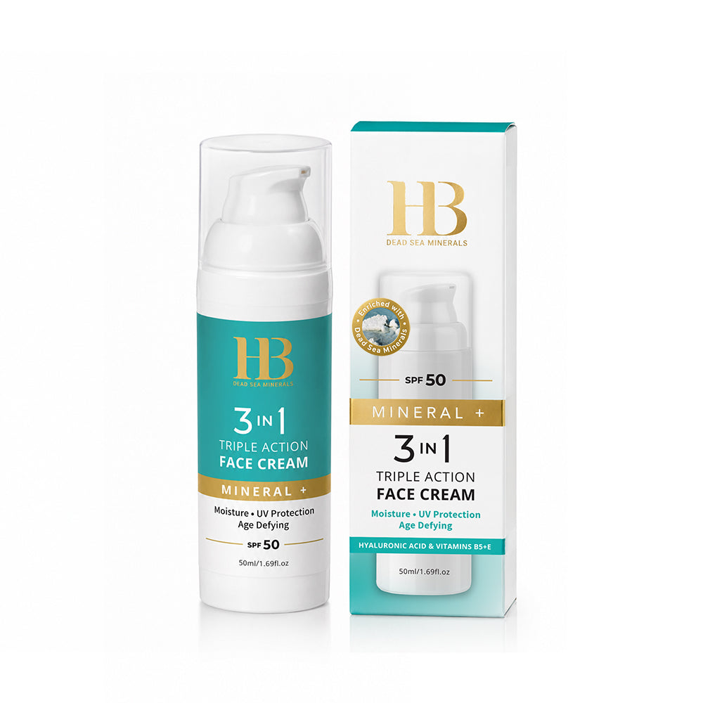 קרם פנים SPF-50 לפעולה משולשת