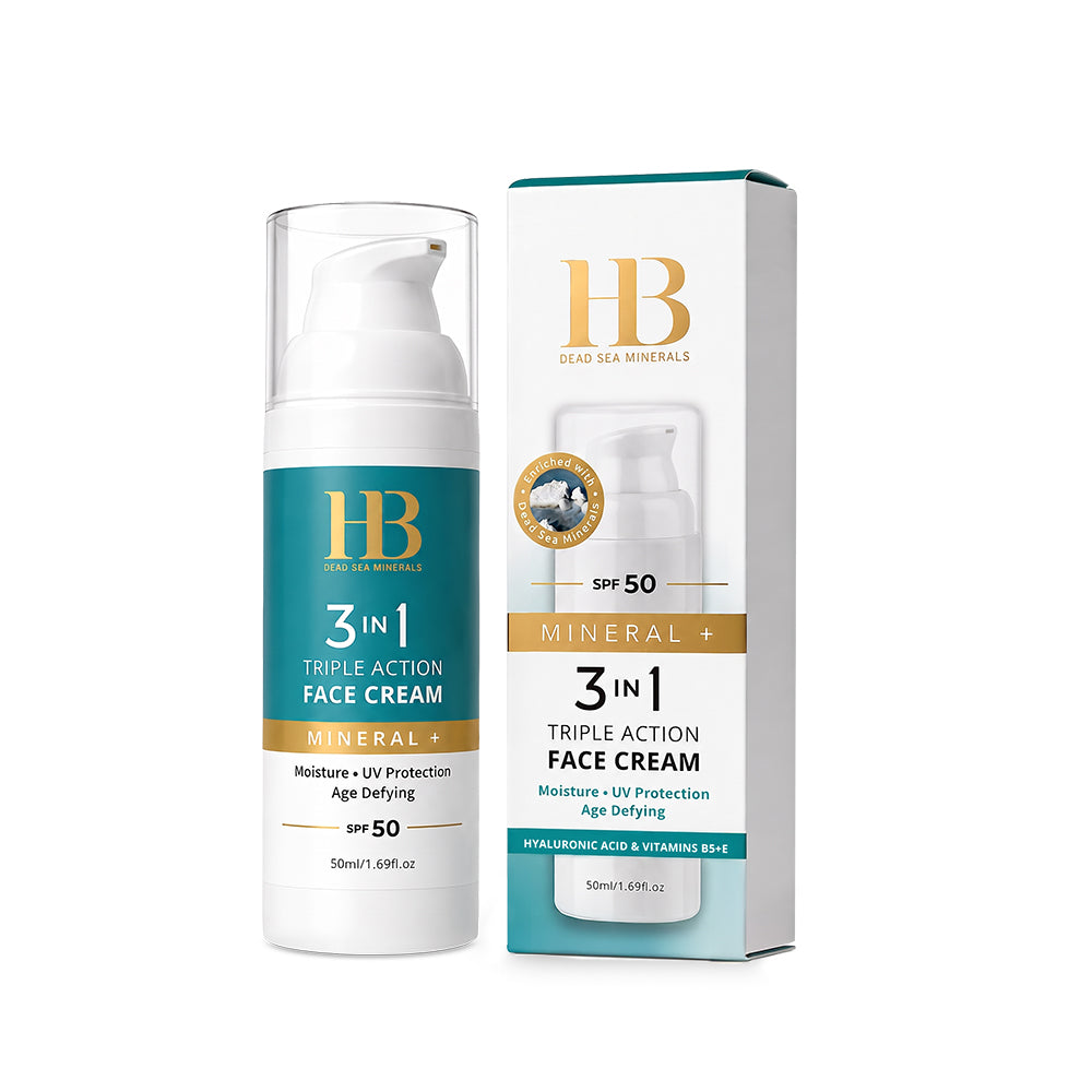 קרם פנים SPF-50 לפעולה משולשת