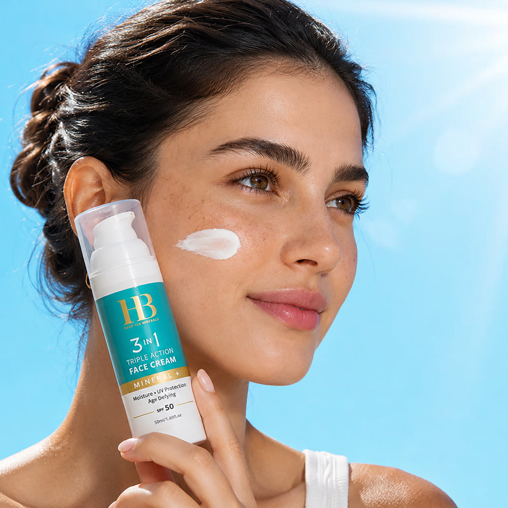 קרם פנים SPF-50 לפעולה משולשת