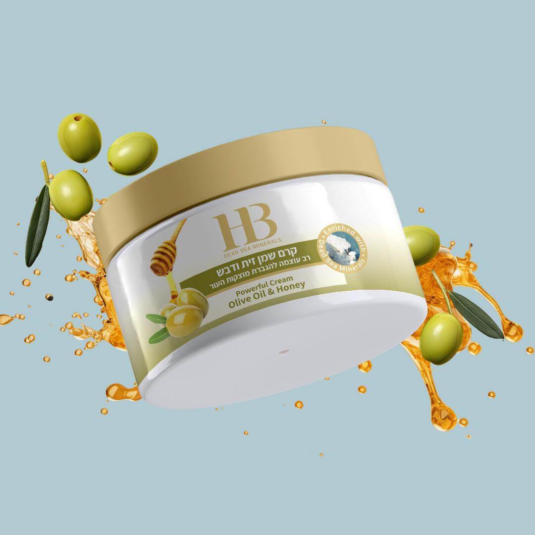 קרם שמן זית ודבש רב עוצמה 350ml | קרם גוף