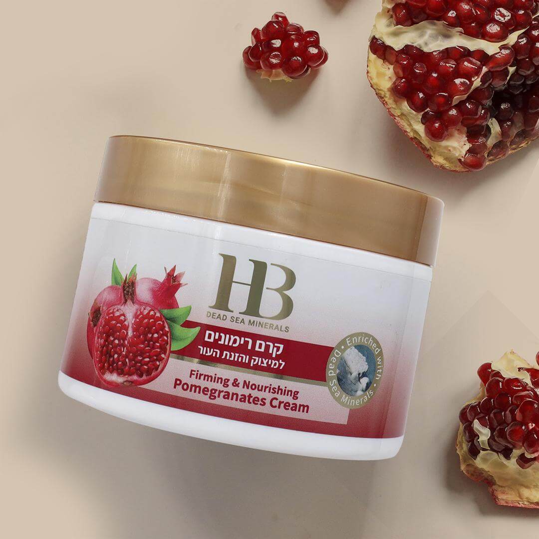 קרם רימונים למיצוק והזנת העור 350ml | קרם גוף