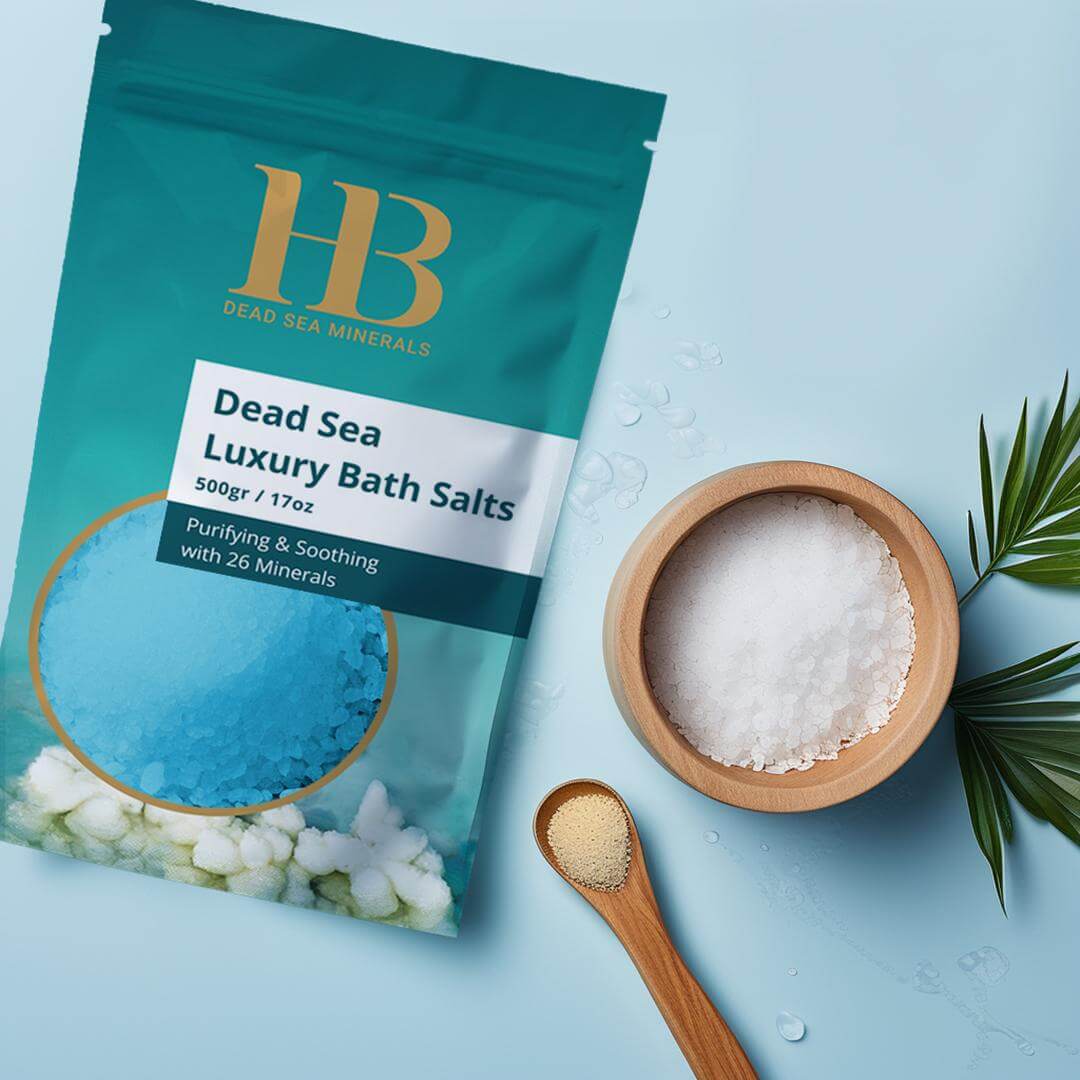 מלח אמבט לגוף ולרגליים מים המלח כחול- לבנדר | מלח אמבט