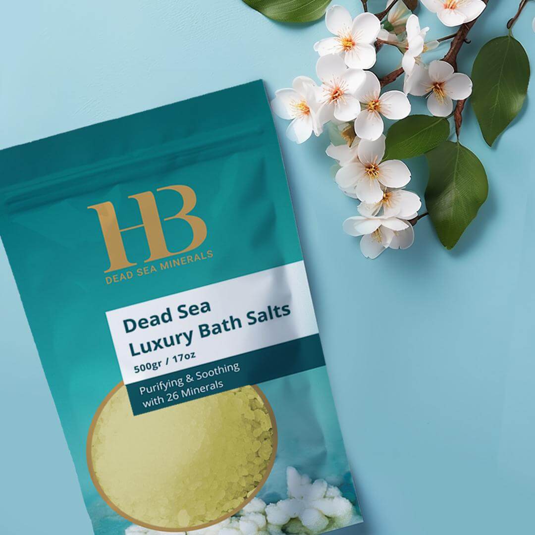 מלח אמבט לגוף ולרגליים מים המלח צהוב - וניל | מלח אמבט